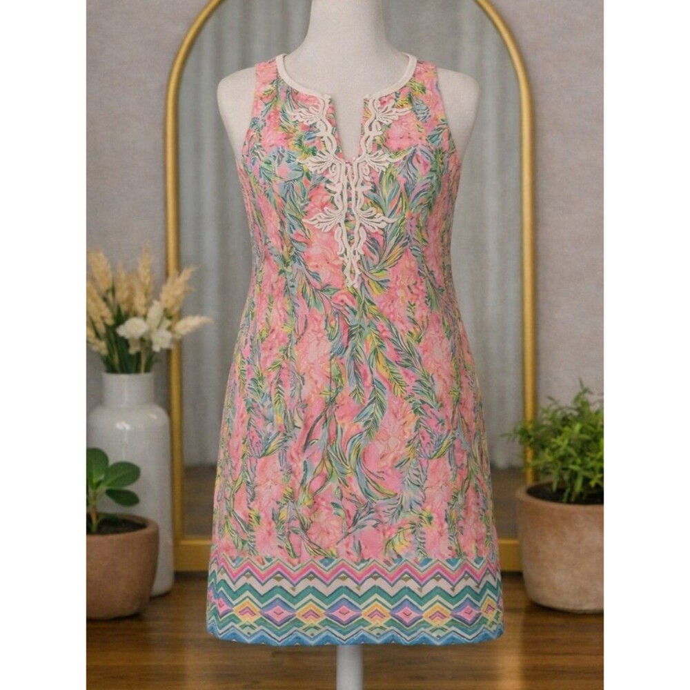 Lilly Pulitzer Women's Gabby Stretch Shift Dress Pink Multicolored Size 00